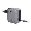 Forcell F-Energy Wall Charger GaN3 45W with Cable USB-C...