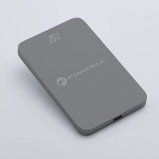 Forcell Power Bank Super Slim F5k8 MagSafe Kompatibel Gray