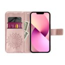 Mezzo Book Case Mandala rose für Samsung Galaxy A56 5G