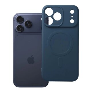 Silicone Mag Cover Case Dark Blue für Apple iPhone 17 Pro Max