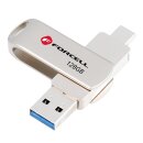 Forcell USB 3.2 Flash Drive 128GB USB-A & USB-C Silver