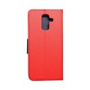 Fancy Book Case Red Navy für Samsung Galaxy A8/A5 2018