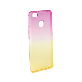 Forcell Ombre Case pink/gelb transparent für Huawei P9 lite mini