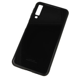 Forcell Glass Case Black für Samsung Galaxy A7 2018