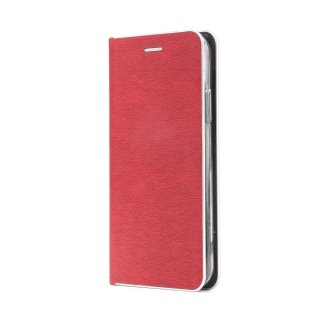 Luna Book Silver rot für Samsung Galaxy A7 2018