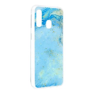 Forcell Marble Case blue für Samsung Galaxy A40