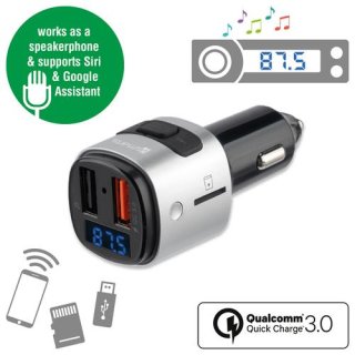 4Smarts Media & Assist FM Transmitter mit  LCD Anzeige & Quick Charge 3.0