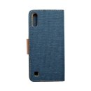 Canvas Book Case Navy Blue für Samsung Galaxy J6+