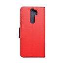 Fancy Book Case Red Navy für Xiaomi Note 8 Pro