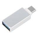 Adapter von USB-C auf USB-A silber