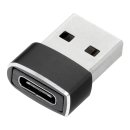 Adapter von USB-A auf USB-C schwarz
