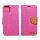 Canvas Book Case Pink für Apple iPhone 13 Pro