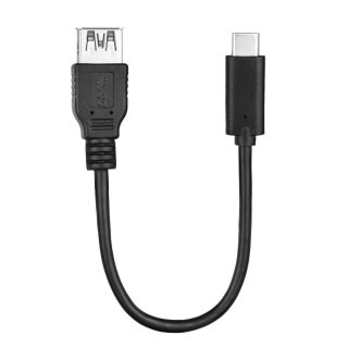 Adapter von USB-C auf USB-A mit Kabel schwarz