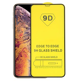 Glasfolie 9D Black für Samsung Galaxy S21 (Edge to Edge full Glue)