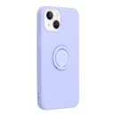 Forcell Silicone Ring Case violett für Apple iPhone 13 mini