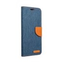 Canvas Book Case dunkelblau für Xiaomi Redmi Note 10...