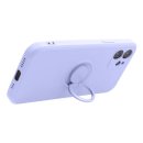 Forcell Silicone Ring Case violett für Apple iPhone 13