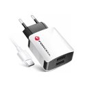 Forcell Wall Charger DualUSB + USB C Cable 2A