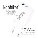 Rabbiter Power Adapter Fast Charging 20W USB-C & USB-A