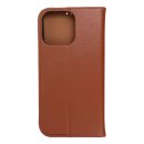Leather Smart Pro Book Case Brown für Apple iPhone 15 Pro Max