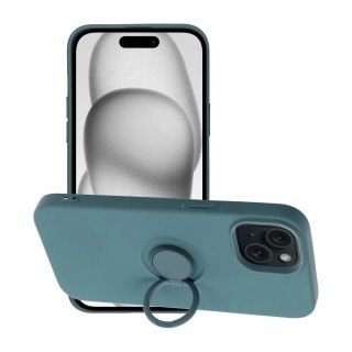 Forcell Silicone Ring Case grün für Apple iPhone 15